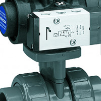 PVC electrical or pneumatic actuated ball valves