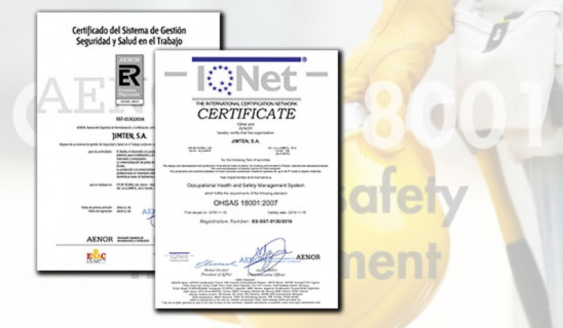 Disponible para descarga los Certificados OHSAS 18001