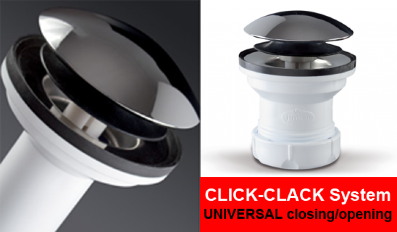 Sistema CLICK-CLACK Válvula con sistema de apertura/cierre UNIVERSAL