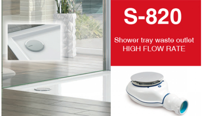 NEW Shower tray waste outlet HIGH FLOW RATE